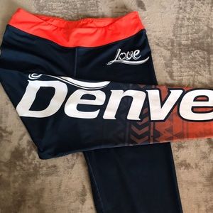NWOT Denver Football Yoga Pants